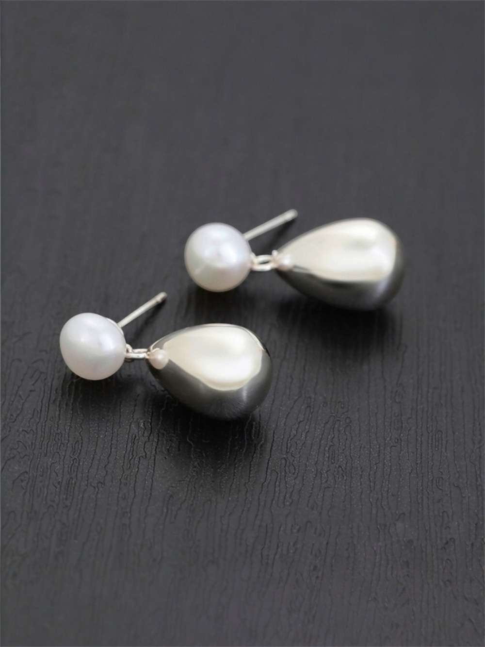Tear Drop Earrings 925 Sterling Silver Mallorca Pearl Luxury